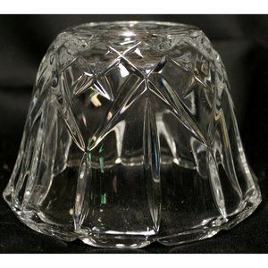 Clear Leaded Crystal Light Covers Star Pattern Molded 4" tall Shade Scallop